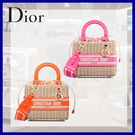 christian dior straw bags